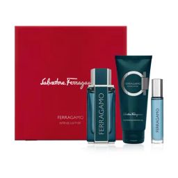 Ferragamo Intense Leather Set (Eau de Parfum 100 ml + Shampoo & Shower Gel 100 ml+Purse Spray 10 ml)-image-4