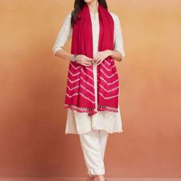 Fabindia Pink Printed Dupatta-picture-20