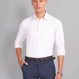 AD by Arvind Orange Striped Regular Fit Shirt-image-32