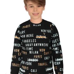 Allen Solly Junior Black Printed Full Sleeves Sweatshirt-picture-11