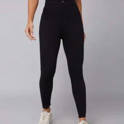 DOLCE CRUDO Black Plain Jeans-image-56