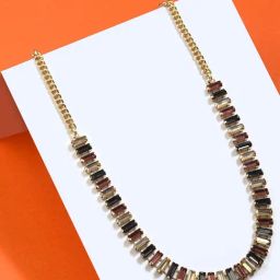 Accessorize London Multi Small Baguette Necklace-image-82