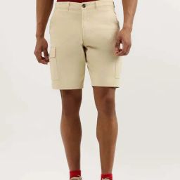 United Colors Of Benetton Beige Comfort Fit Cargo Shorts-picture-37