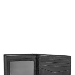 Fossil Black Solid Leather Bi-Fold Wallet image 3