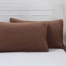 Maspar Colorart Blaize Friar Brown Cotton 200 TC 256 GSM Pillow Sham - Set of 2-image-31