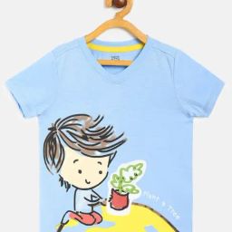 MINIKLUB Kids Blue Printed T-Shirt-image-65
