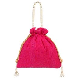 Aditi Wasan Pink Fabric Potli-33