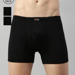 Dixcy Scott Originals Black Cotton Regular Fit Trunks - Pack Of 3-picture-42