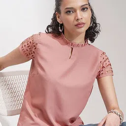 Tokyo Talkies Women Round Neck Blouson Regular Top-image-45