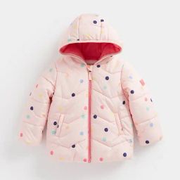 Mothercare Kids Light Pink Printed Full Sleeves Padded Jacket-image-6