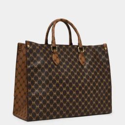 Styli Brown Printed Tote Handbag-picture-1
