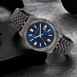 French Connection Men Embellished Dial & Stainless Steel Bracelet Style Straps Analogue Watch FCP41GNM-41
