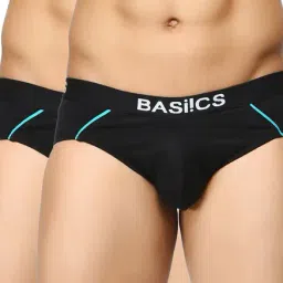 BASIICS by La Intimo Black Comfort Fit Printed Briefs (Pack of 2)-picture-19