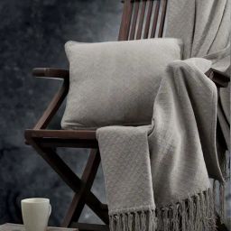 Maspar Colorart Blaize Silver Grey Cotton 200 TC 256 GSM Cushion Cover-image-119