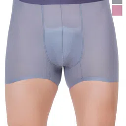 AMOUREUX Pack of 3 Long Trunks M7085_Gry_Grn_Muv_L-picture-10