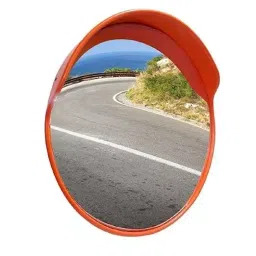 Ladwa 24 inch Parking Safety Convex Mirror Orange with Adjustable Fixing Bracket-3