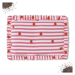 Oyo Baby  Cotton Head Shaping Mustard Seeds Rai Pillow for Baby Head Shaper Sarso Pillow for New Born Baby Strawberry Printed - Pink-picture-14