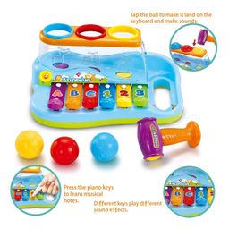 YAMAMA Pop N Play Xylophone Music Center Toy Educational Ball Pound and Tap Bench Toy For Kids And Toddlers - Multicolor-3