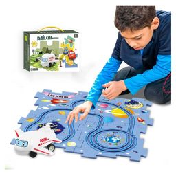 ADKD DIY Space theme Rail Car Puzzle Race Track Car Play Set Assembly Educational toy for Kids- Multicolor-23