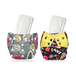 Chinmay Kids One Size Adjustable Baby Cloth Button Diaper - Washable/Reusable Nappies for Infants & Toddlers With White Insert (8 X 8 inch) Pack of 2-image-12