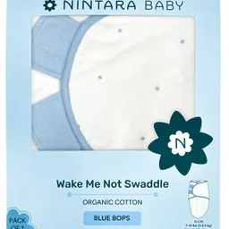 NINTARA BABY Wake Me Not Swaddle Wrap 100% Organic Cotton, Ultra-Soft Newborn Sleep Sack with Safe Velcro (0-3 Months)-picture-12