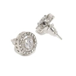 fabula Set of 2 Cubic Zirconia Studded Round & Square Shaped Studs image 4