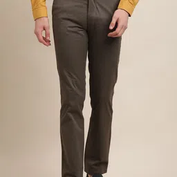 Turtle Men Cotton Printed Relaxed Skinny Fit Chinos Trousers-image-92