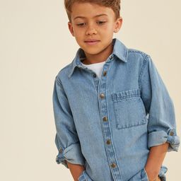 mothercare Boys Pack Of 2 Cotton Denim Shirt Shirt and T-Shirt-image-16