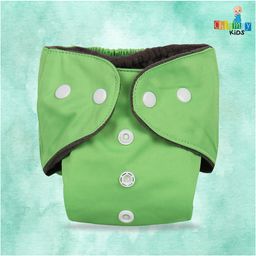 Chinmay Kids Plain Diapers With White Inserts | Size Adjustable Baby Cloth Button Diaper - Washable/Reusable Nappies for Infants & Toddlers, 8 X 8 inch, White Insert image 3