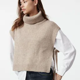Trendyol Women Ribbed Crop Pullover-picture-3