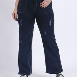 Hayler Women Bootcut Low-Rise Mildly Distressed Stretchable Jeans-image-22