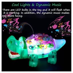 FunBlast Transparent Gear Crocodile Toy with Flashing Lights & Sound - Multicolor image 5