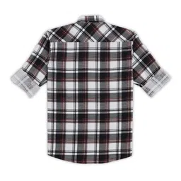 CAVIO Boys Comfort Spread Collar Tartan Checked Cotton Casual Shirt image 2