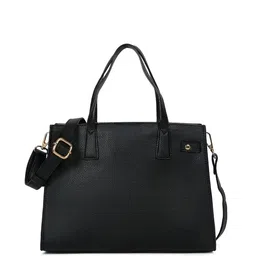 White Lily PU Structured Tote Bag with Tasselled image 5