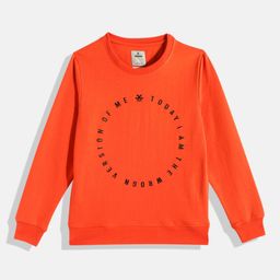 WROGN YOUTH Boys Orange Printed Sweatshirt-image-71