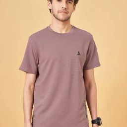 Street 808 By Pantaloons Twilight Mauve Regular Fit Striped T-Shirt-image-58