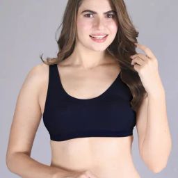 Lux Venus Navy Full Coverage Non-Wired Sports Bra-picture-15