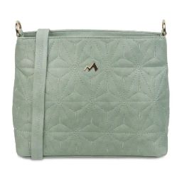 Metro Light Green Embroidered Medium Sling Handbag-image-69