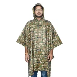 Allextreme Poncho Raincoat Heavy Duty Military Impermeable Jacket Army Green Size XL Model 6 for Outdoor, Hiking, Camping, ‎AL6PU06-image-88