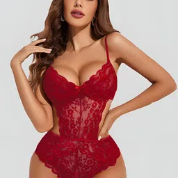 Herryqeal Net Self Design Shoulder Straps Baby Doll-image-73