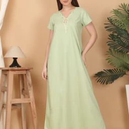 Sweet Dreams Green Plain Gown-42
