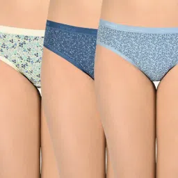 Amante Multicolor Floral Print Bikini Panty (Pack Of 3)-picture-0