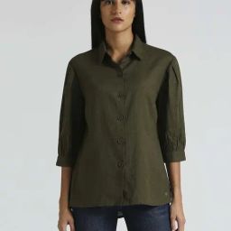 Pepe Jeans Olive Green Regular Fit Shirt-image-50