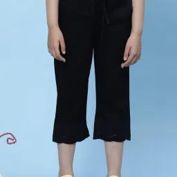 BIBA Girls Black Cotton Capris-image-85