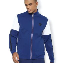 Van Heusen Blue Regular Fit Colour Block Jacket-picture-16