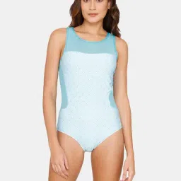 Coucou by Zivame Blue Printed Swimsuit-image-16