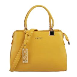 Metro Yellow Medium Satchel Handbag-image-61