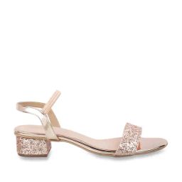 Metro Women's Rose Gold Ankle Strap Sandals-image-36