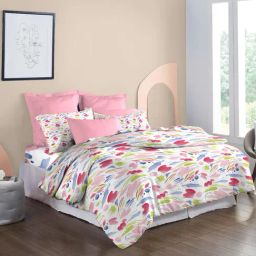 Mytrident Soft Comfort Bed in a bag King Size Bedsheet Set, Comforter & Pillow Cover-7