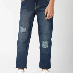 Gas Kids Blue Distressed Jeans-image-77